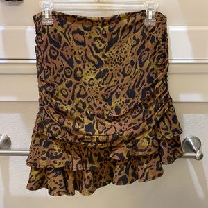 Matching Cheetah skirt and shirt set